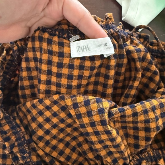 Zara Mustard and Black Checkered Dress - Picture 4 of 4